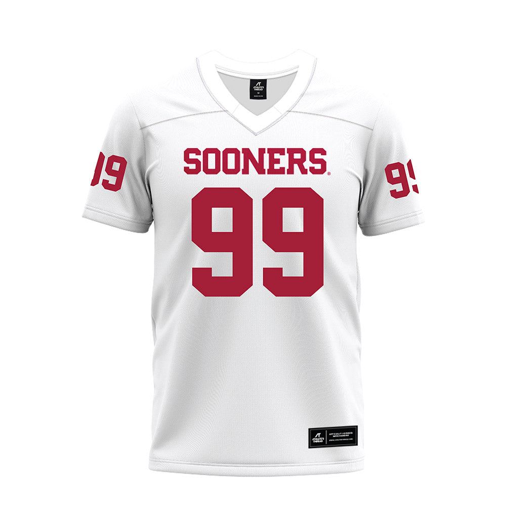 Oklahoma - NCAA Football : Markus Strong - White Premium Football Jersey-0