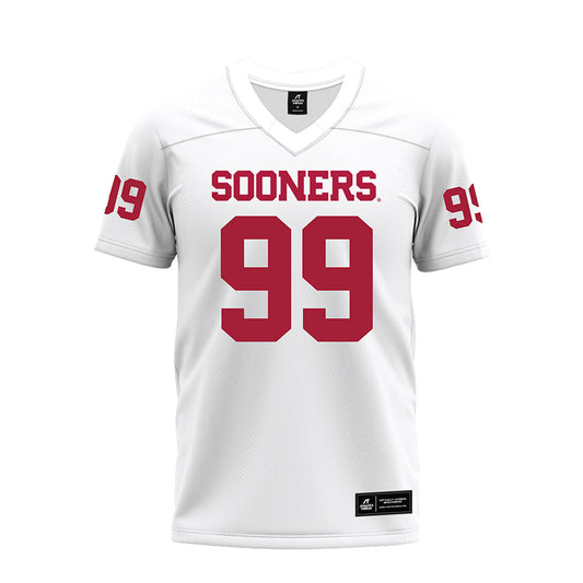 Oklahoma - NCAA Football : Markus Strong - White Premium Football Jersey-0