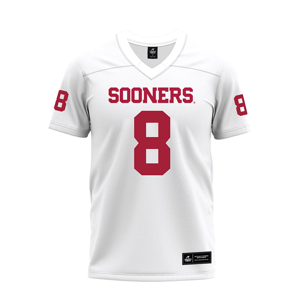 Oklahoma - NCAA Football : Taylor Tatum - White Premium Football Jersey-0