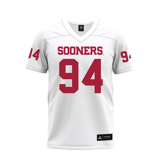 Oklahoma - NCAA Football : Kenny Ozowalu - White Premium Football Jersey-0
