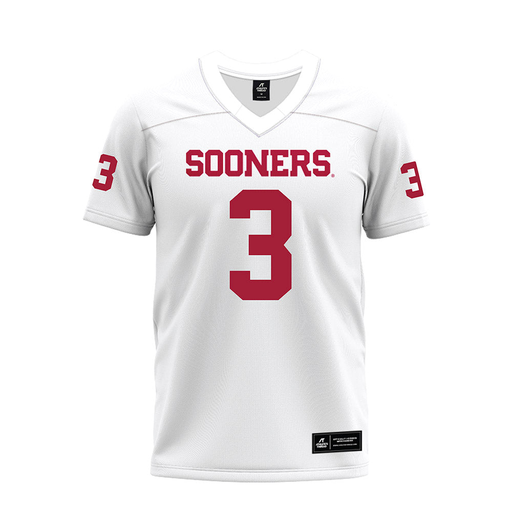 Oklahoma - NCAA Football : Robert Spears-Jennings - White Premium Football Jersey-0