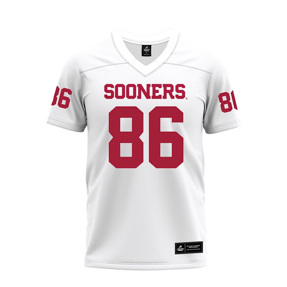Oklahoma - NCAA Football : Carson Kent - White Premium Football Jersey-0
