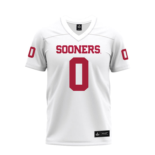 Oklahoma - NCAA Football : Jaydn Ott - White Premium Football Jersey-0
