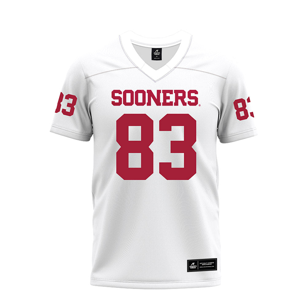 Oklahoma - NCAA Football : Major Melson - White Premium Football Jersey-0