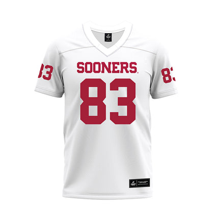 Oklahoma - NCAA Football : Major Melson - White Premium Football Jersey-0