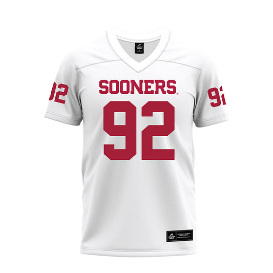 Oklahoma - NCAA Football : Jacob Henry - White Premium Football Jersey-0