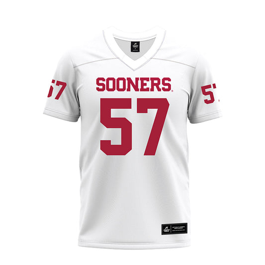 Oklahoma - NCAA Football : Gunnar Allen - White Premium Football Jersey-0