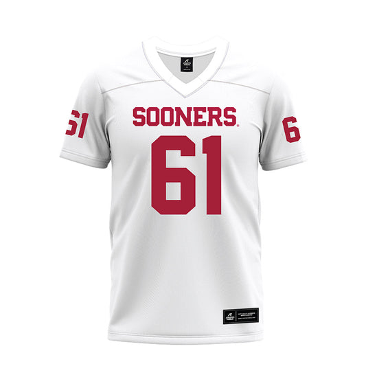 Oklahoma - NCAA Football : Kenny Wermy - White Premium Football Jersey-0