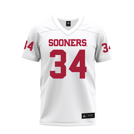 Oklahoma - NCAA Football : Adepoju Adebawore - White Premium Football Jersey-0