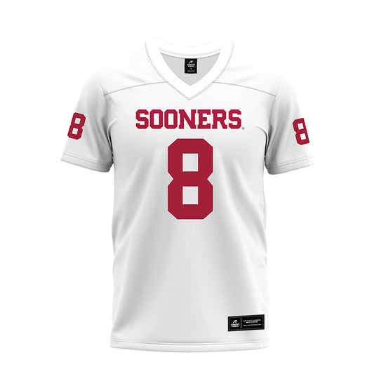 Oklahoma - NCAA Football : Marvin Jones Jr. - White Premium Football Jersey-0