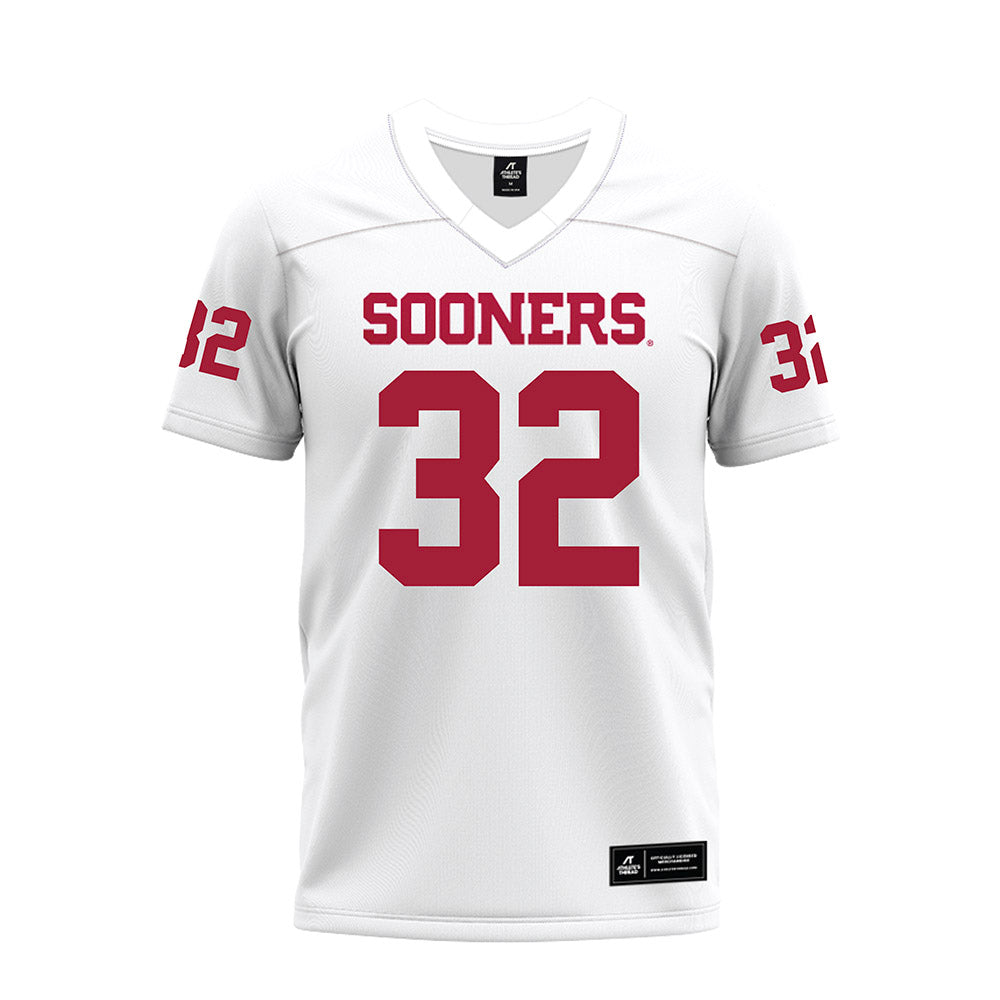 Oklahoma - NCAA Football : R Mason Thomas - White Premium Football Jersey-0
