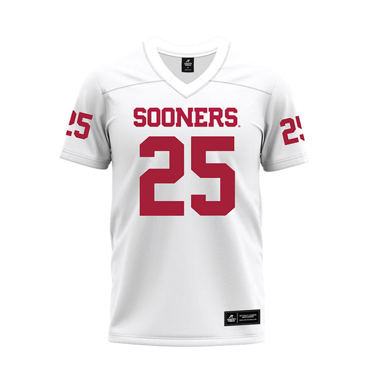 Oklahoma - NCAA Football : Andy Bass - White Premium Football Jersey-0