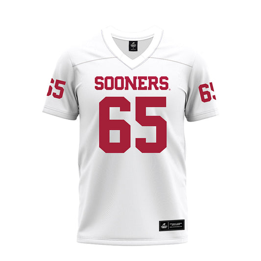 Oklahoma - NCAA Football : Jayden Jackson - White Premium Football Jersey-0