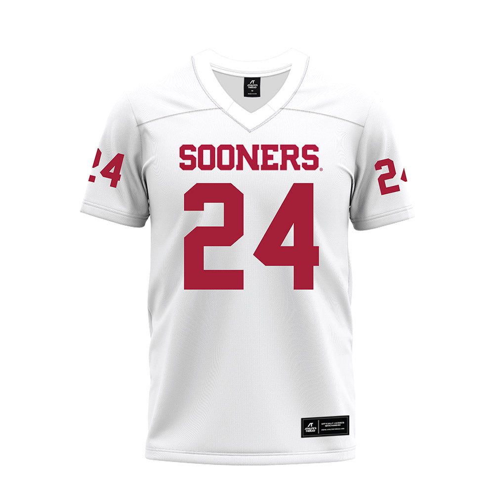 Oklahoma - NCAA Football : Marcus Wimberly - White Premium Football Jersey-0