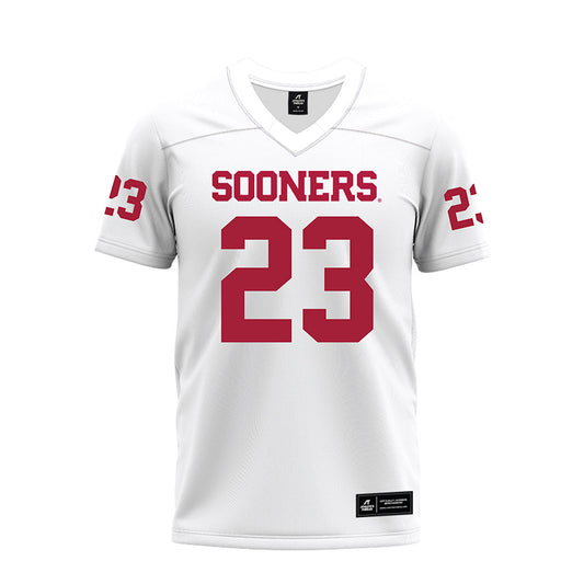 Oklahoma - NCAA Football : Eli Bowen - White Premium Football Jersey-0