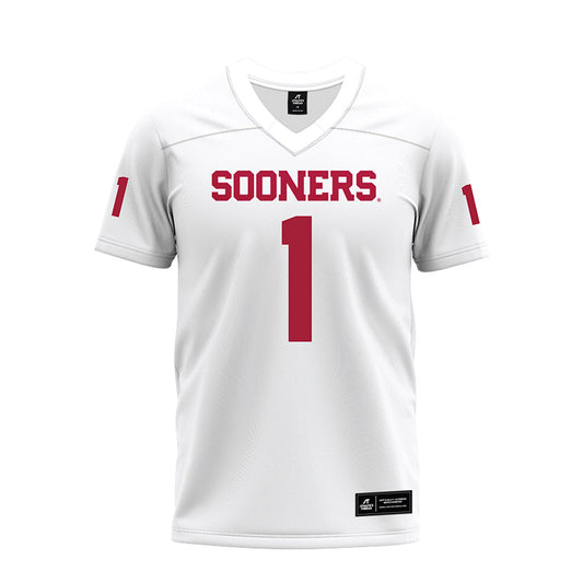 Oklahoma - NCAA Football : Jaydan Hardy - White Premium Football Jersey-0