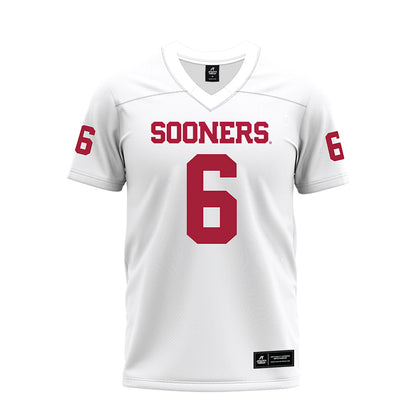 Oklahoma - NCAA Football : Nigel Smith II - White Premium Football Jersey-0