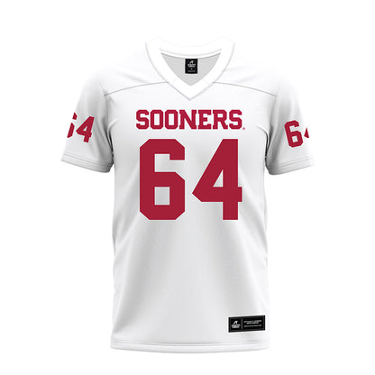 Oklahoma - NCAA Football : Sean Hutton - White Premium Football Jersey-0