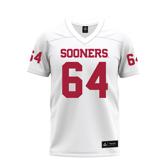 Oklahoma - NCAA Football : Sean Hutton - White Premium Football Jersey-0