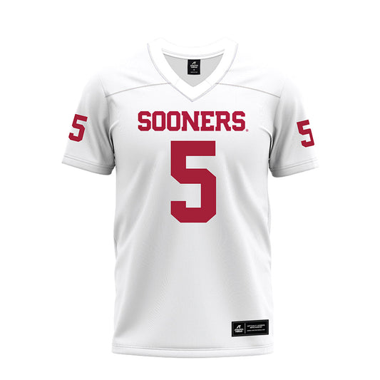 Oklahoma - NCAA Football : Kendal Daniels - White Premium Football Jersey-0