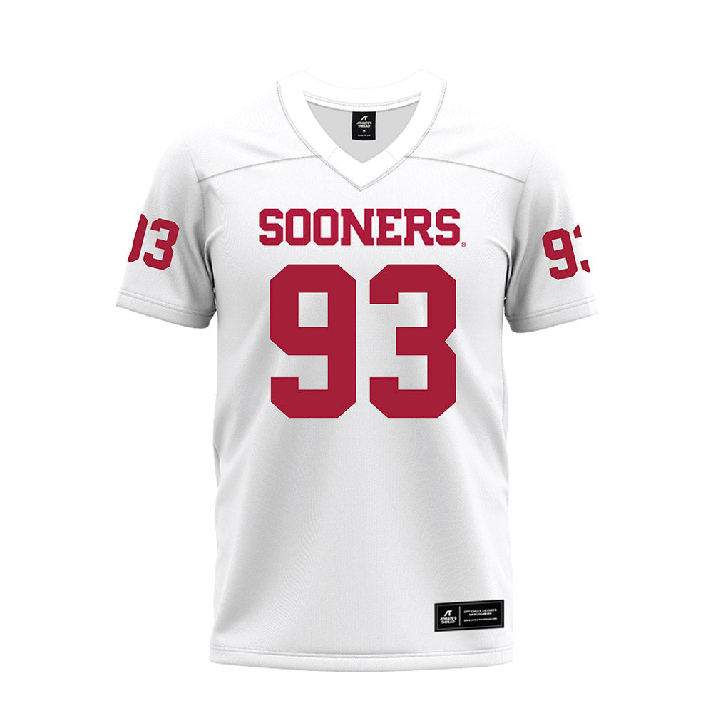 Oklahoma - NCAA Football : Ace Hodges - White Premium Football Jersey-0