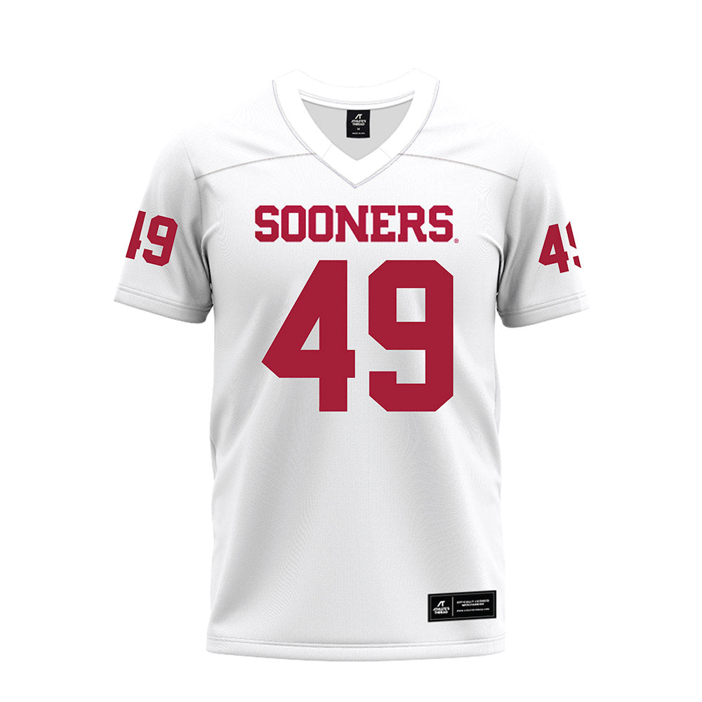 Oklahoma - NCAA Football : Ben Anderson - White Premium Football Jersey-0