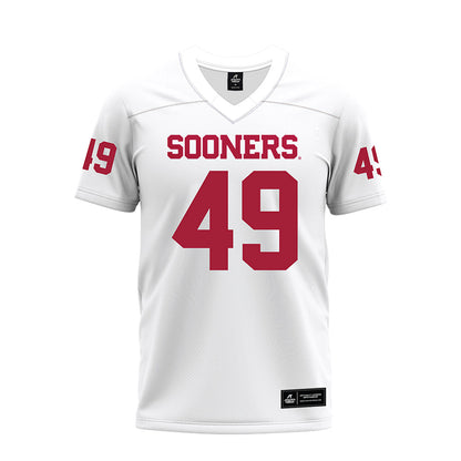 Oklahoma - NCAA Football : Ben Anderson - White Premium Football Jersey-0