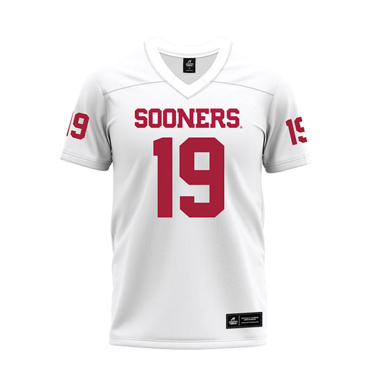 Oklahoma - NCAA Football : Jacobe Johnson - White Premium Football Jersey-0