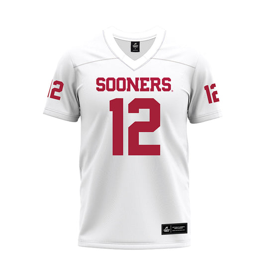 Oklahoma - NCAA Football : Jaren Kanak - White Premium Football Jersey-0