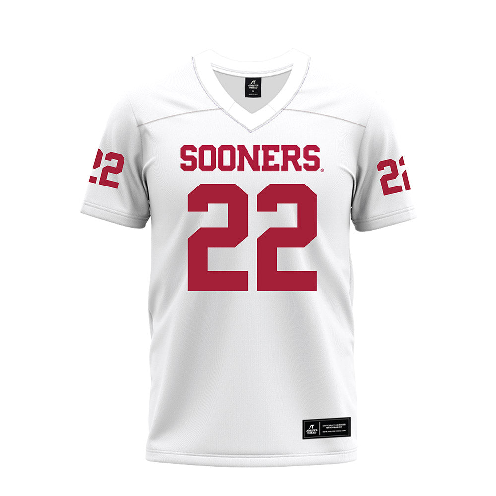 Oklahoma - NCAA Football : Peyton Bowen - White Premium Football Jersey-0