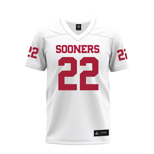 Oklahoma - NCAA Football : Peyton Bowen - White Premium Football Jersey-0