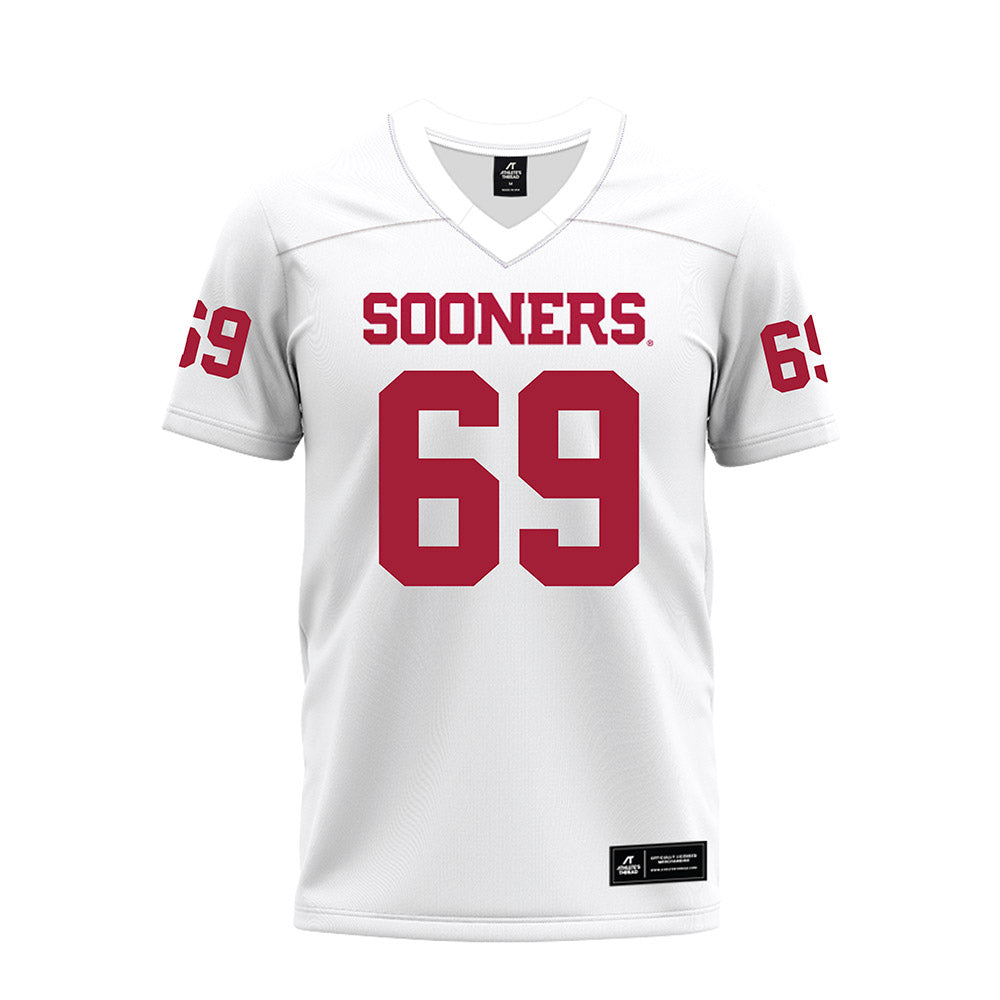 Oklahoma - NCAA Football : Jake Maikkula - White Premium Football Jersey-0