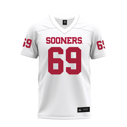 Oklahoma - NCAA Football : Jake Maikkula - White Premium Football Jersey-0