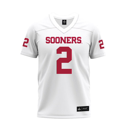 Oklahoma - NCAA Football : Jovantae Barnes - White Premium Football Jersey-0