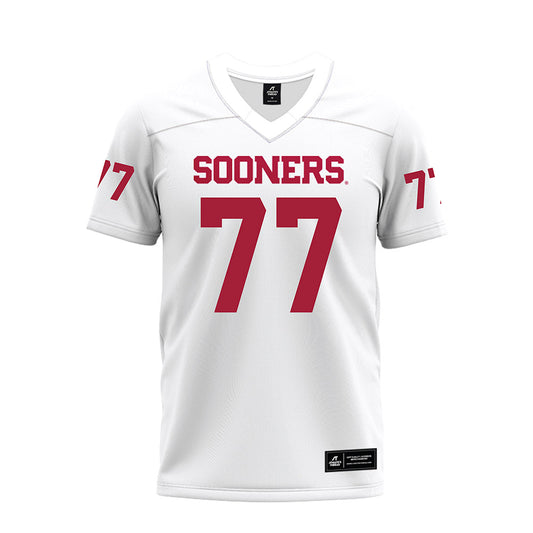 Oklahoma - NCAA Football : Heath Ozaeta - White Premium Football Jersey-0