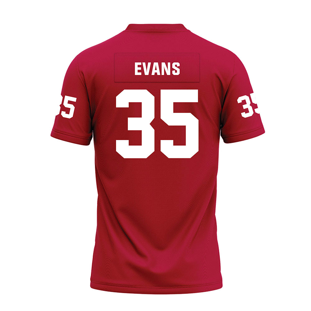 Oklahoma - NCAA Football : Liam Evans - Red Premium Football Jersey-1