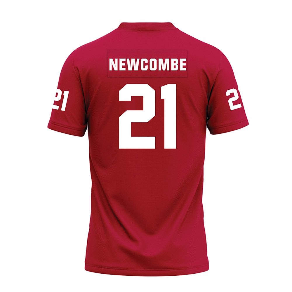 Oklahoma - NCAA Football : Jeremiah Newcombe - Red Premium Football Jersey-1