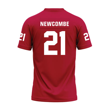 Oklahoma - NCAA Football : Jeremiah Newcombe - Red Premium Football Jersey-1