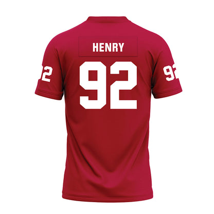 Oklahoma - NCAA Football : Jacob Henry - Red Premium Football Jersey-1