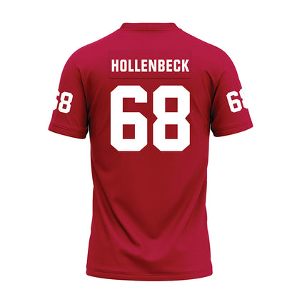 Oklahoma - NCAA Football : Owen Hollenbeck - Red Premium Football Jersey-1