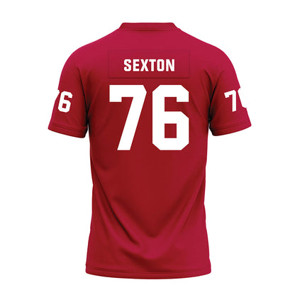 Oklahoma - NCAA Football : Jacob Sexton - Red Premium Football Jersey-1