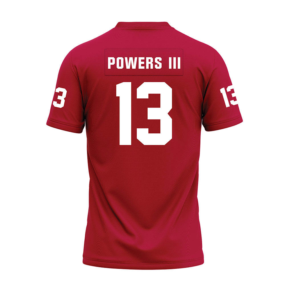 Oklahoma - NCAA Football : Reggie Powers III - Red Premium Football Jersey-1
