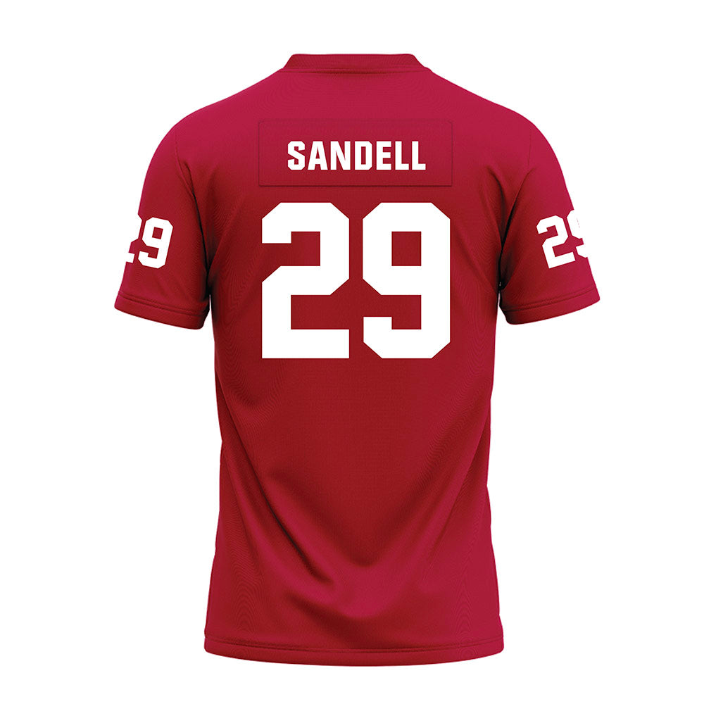 Oklahoma - NCAA Football : Tate Sandell - Red Premium Football Jersey-1