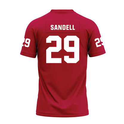 Oklahoma - NCAA Football : Tate Sandell - Red Premium Football Jersey-1