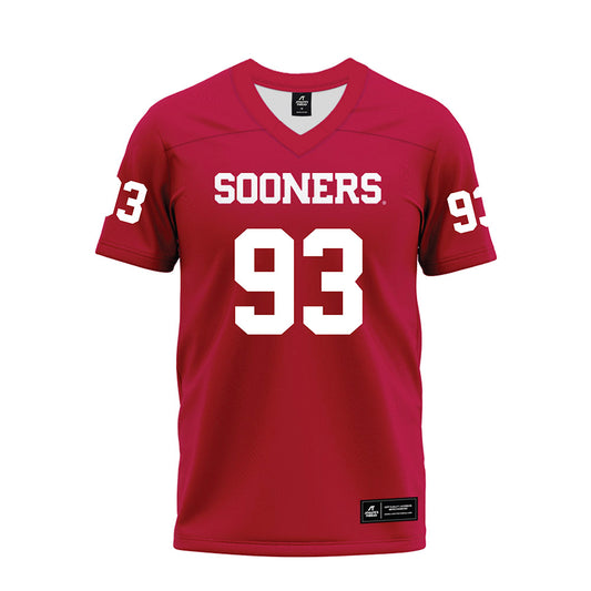Oklahoma - NCAA Football : Ace Hodges - Red Premium Football Jersey-0