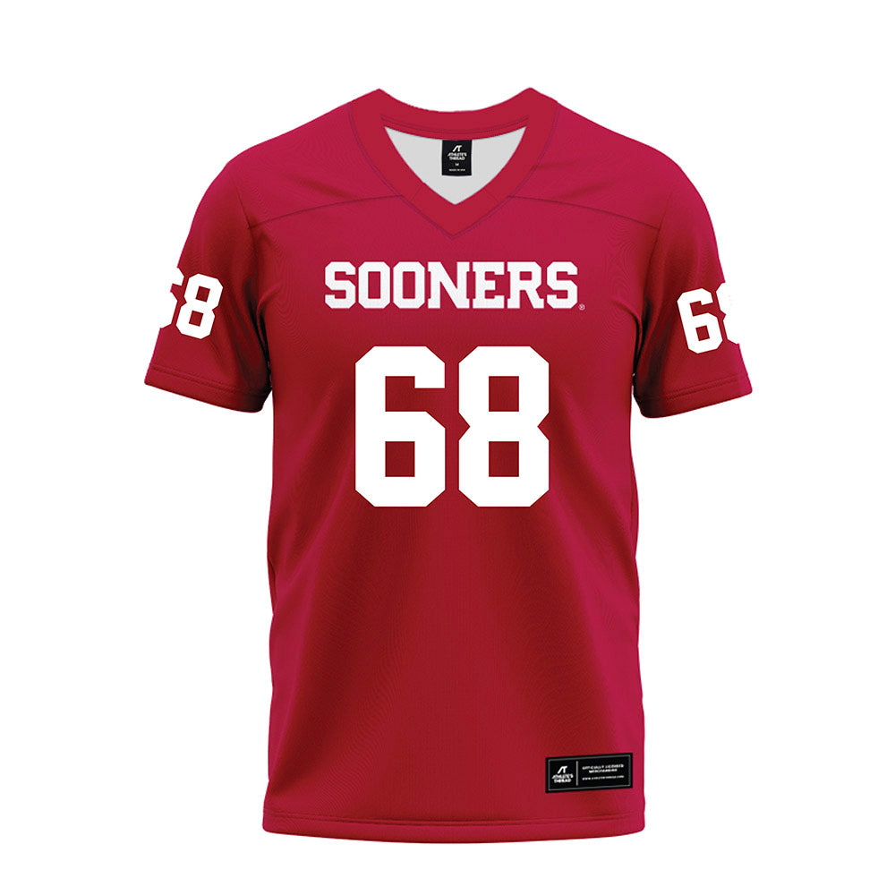 Oklahoma - NCAA Football : Owen Hollenbeck - Red Premium Football Jersey-0
