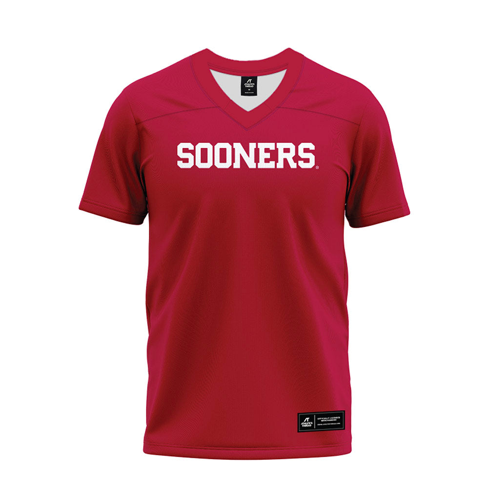 Oklahoma - NCAA Football : Derrick Johnson II - Red Premium Football Jersey-0