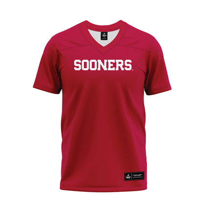 Oklahoma - NCAA Football : Derrick Johnson II - Red Premium Football Jersey-0