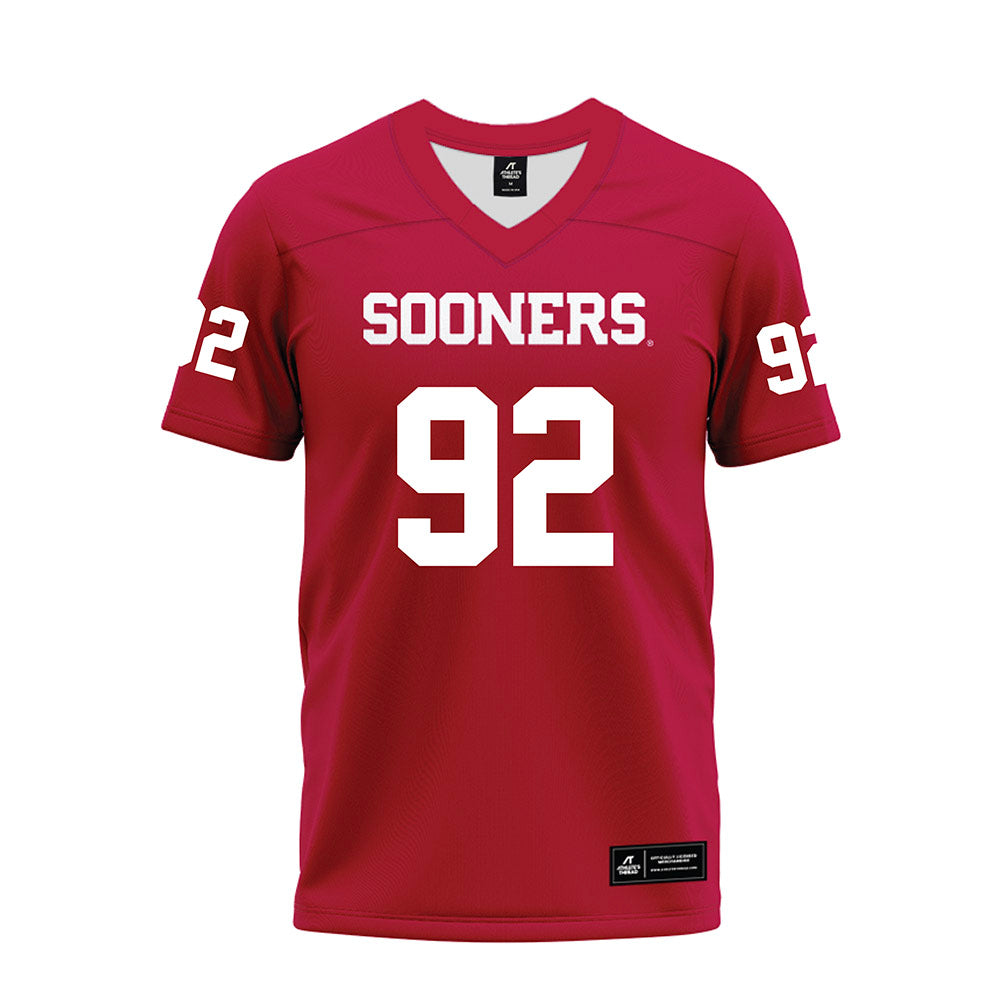 Oklahoma - NCAA Football : Jacob Henry - Red Premium Football Jersey-0