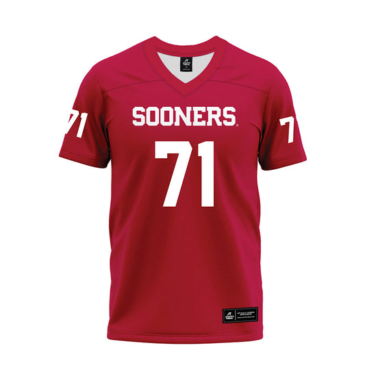Oklahoma - NCAA Football : Logan Howland - Red Premium Football Jersey-0